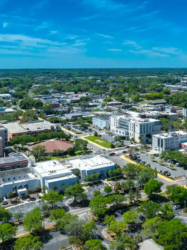 A view on Ocala, FL from air