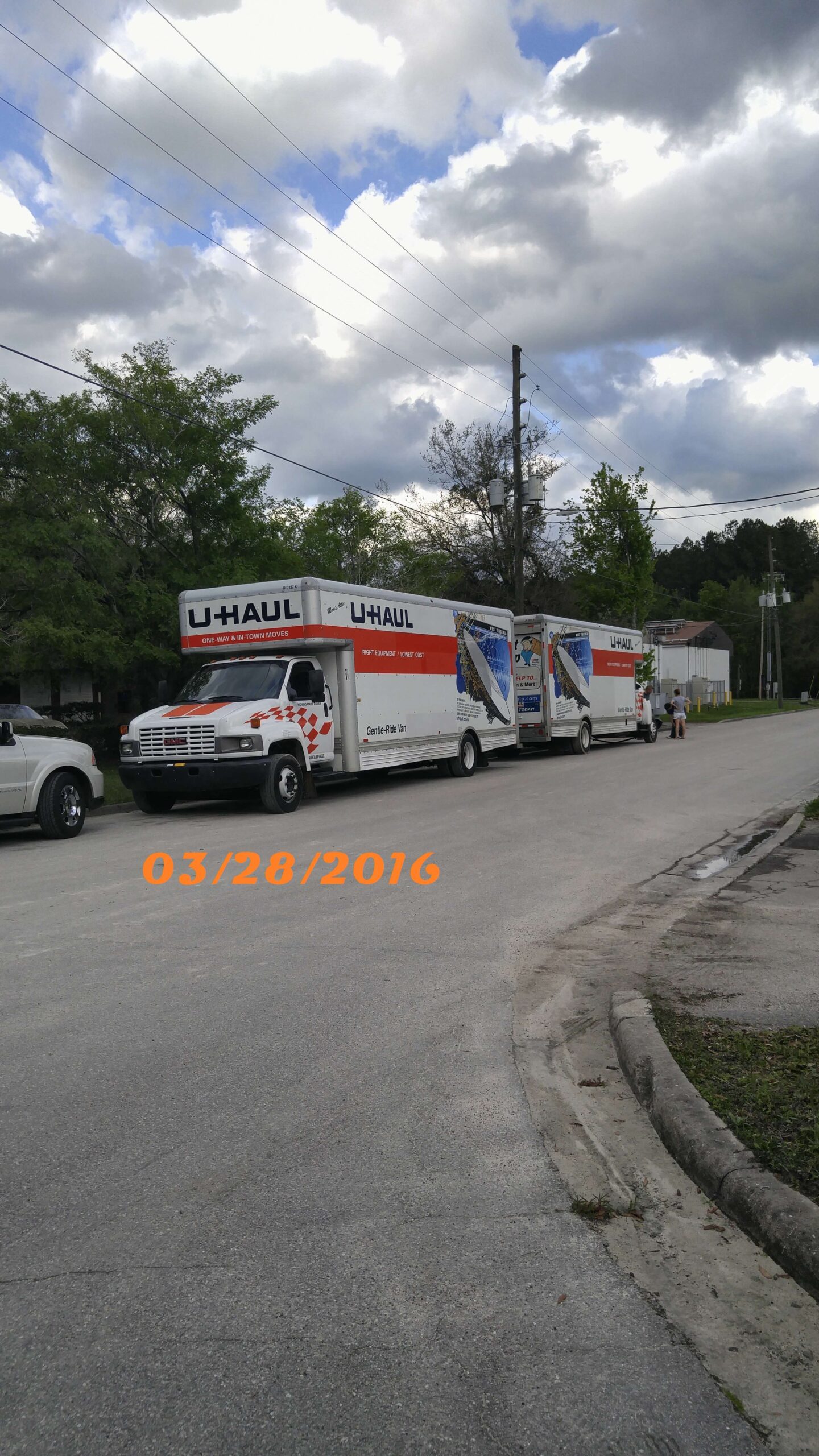 An image of U Haul trucks ready for long distance moving.